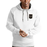 Men's Antigua White LAFC Logo Victory Pullover Hoodie