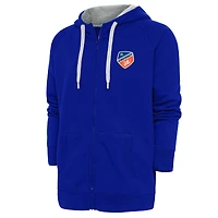 Men's Antigua Royal FC Cincinnati Logo Victory Full-Zip Hoodie