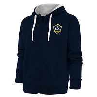 Women's Antigua Navy LA Galaxy Logo Victory Full-Zip Hoodie