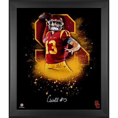 Caleb Williams USC Trojans Autographed Framed 20" x 24" In Focus Photograph