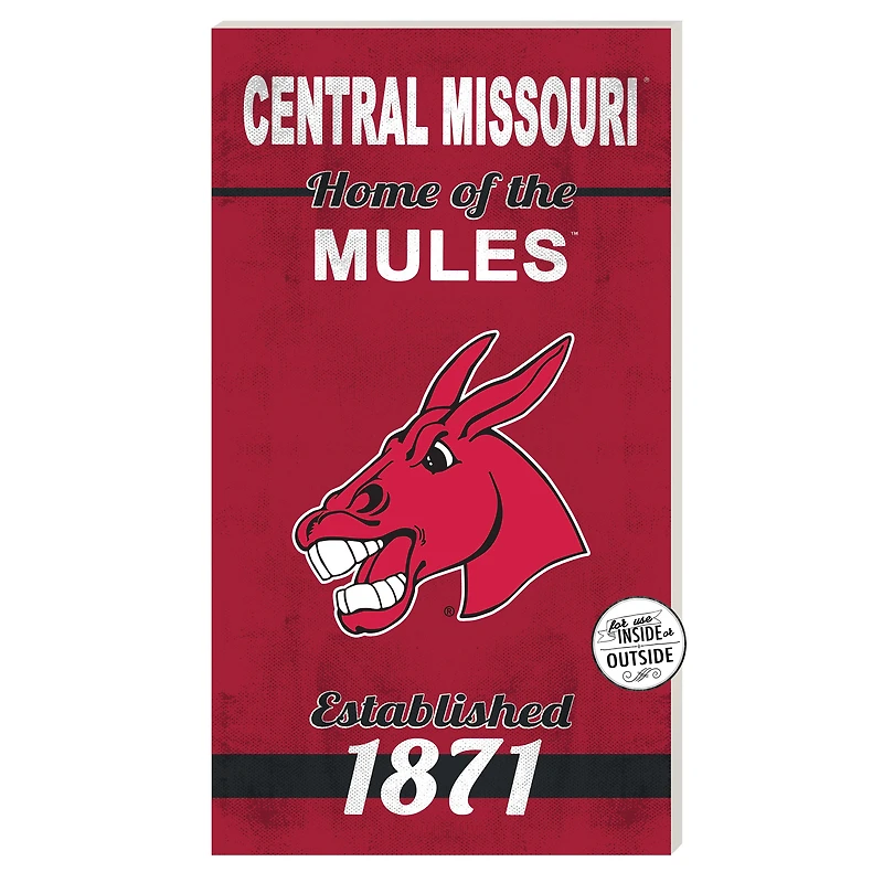 Central Missouri Mules 11'' x 20'' Indoor/Outdoor Home Of The Sign
