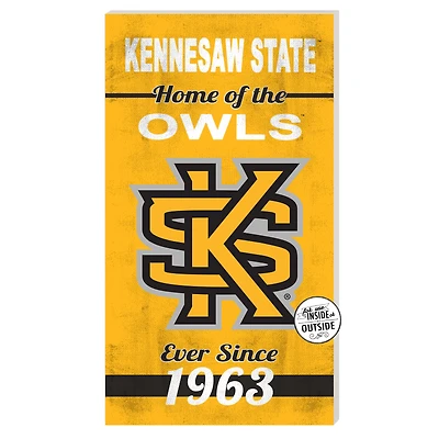 Kennesaw State Owls 11'' x 20'' Indoor/Outdoor Home Of The Sign