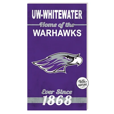 Wisconsin-Whitewater Warhawks 11'' x 20'' Indoor/Outdoor Home Of The Sign