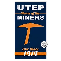UTEP Miners 11'' x 20'' Indoor/Outdoor Home Of The Sign