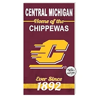 Central Michigan Chippewas 11'' x 20'' Indoor/Outdoor Home Of The Sign