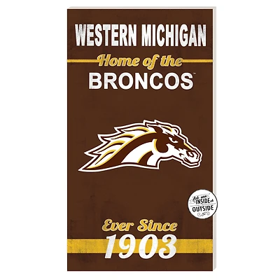 Western Michigan Broncos 11'' x 20'' Indoor/Outdoor Home Of The Sign