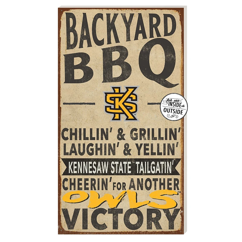 Kennesaw State Owls 11'' x 20'' Indoor/Outdoor BBQ Sign