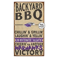 Wisconsin-Whitewater Warhawks 11'' x 20'' Indoor/Outdoor BBQ Sign