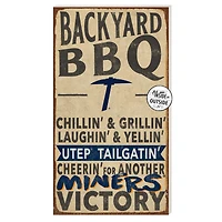 UTEP Miners 11'' x 20'' Indoor/Outdoor BBQ Sign
