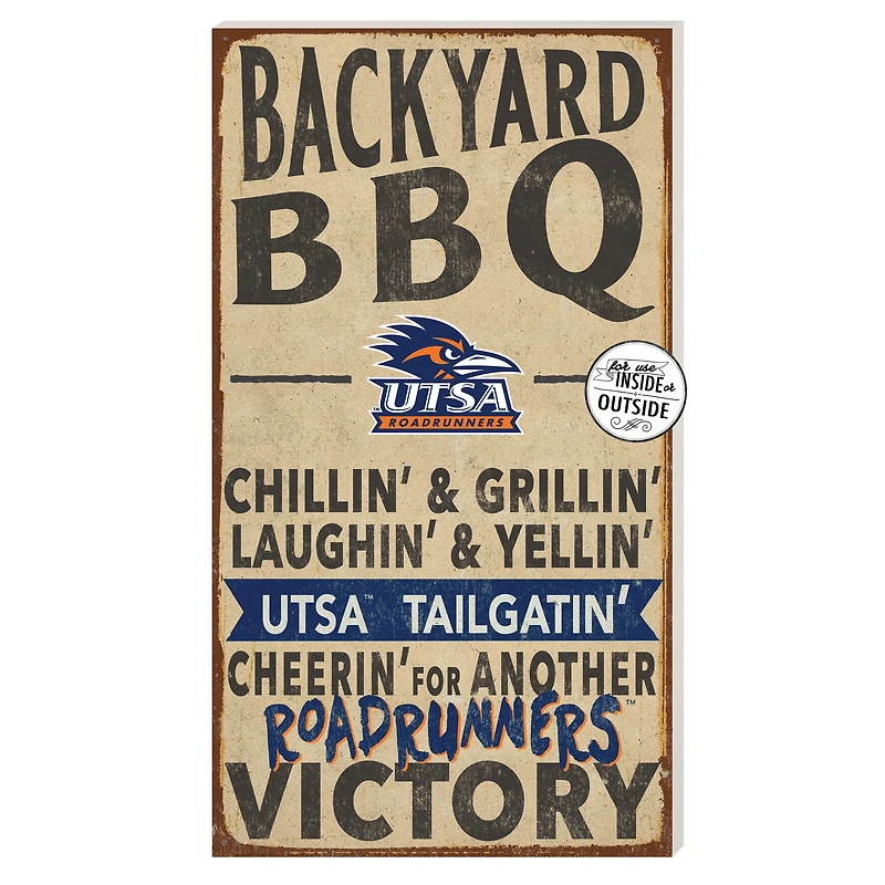 UTSA Roadrunners 11'' x 20'' Indoor/Outdoor BBQ Sign