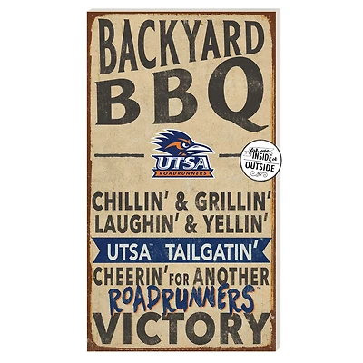 UTSA Roadrunners 11'' x 20'' Indoor/Outdoor BBQ Sign