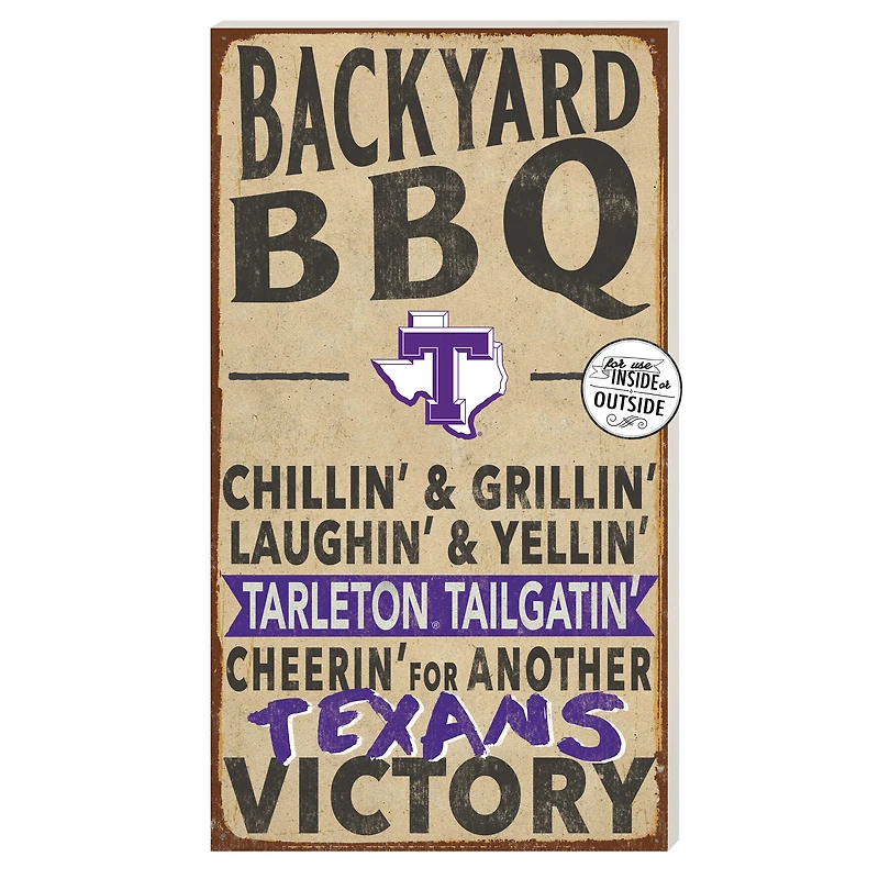 Tarleton State Texans 11'' x 20'' Indoor/Outdoor BBQ Sign