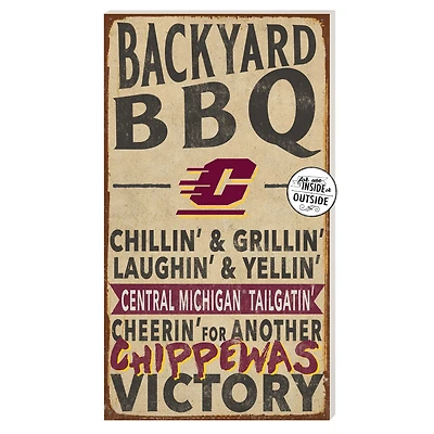 Central Michigan Chippewas 11'' x 20'' Indoor/Outdoor BBQ Sign