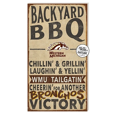 Western Michigan Broncos 11'' x 20'' Indoor/Outdoor BBQ Sign