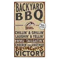 Western Michigan Broncos 11'' x 20'' Indoor/Outdoor BBQ Sign