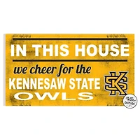 Kennesaw State Owls 11'' x 20'' Indoor/Outdoor In This House Sign