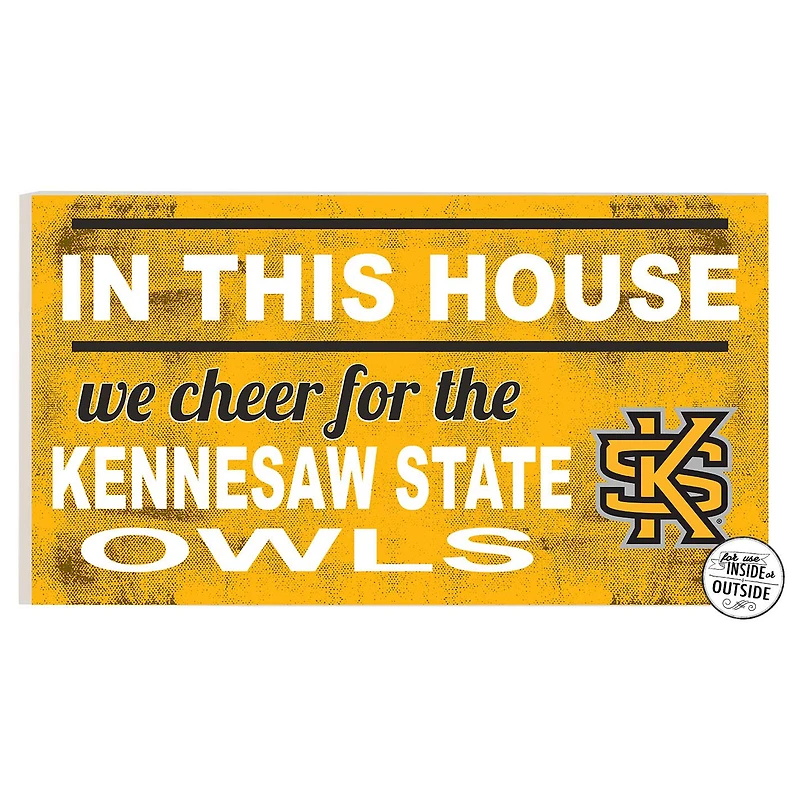 Kennesaw State Owls 11'' x 20'' Indoor/Outdoor In This House Sign