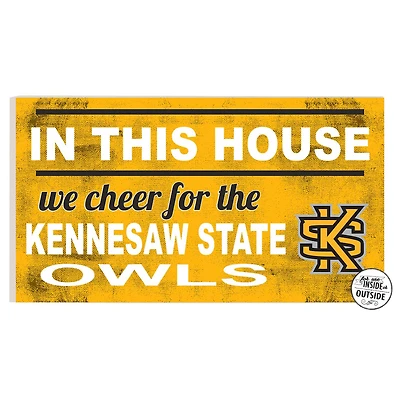 Kennesaw State Owls 11'' x 20'' Indoor/Outdoor In This House Sign