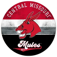 Central Missouri Mules 20'' x 20'' Retro Logo Circle Sign