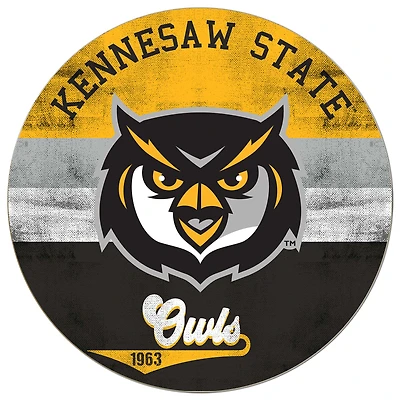Kennesaw State Owls 20'' x 20'' Retro Logo Circle Sign