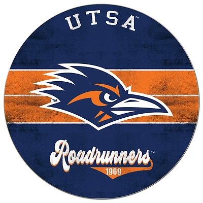 UTSA Roadrunners 20'' x 20'' Retro Logo Circle Sign