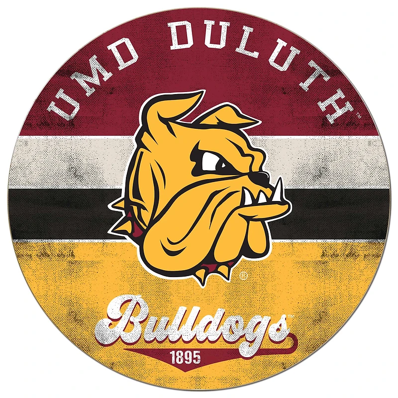 Minnesota Duluth Bulldogs 20'' x 20'' Retro Logo Circle Sign