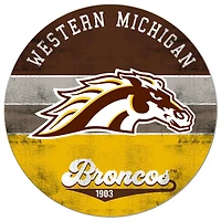 Western Michigan Broncos 20'' x 20'' Retro Logo Circle Sign