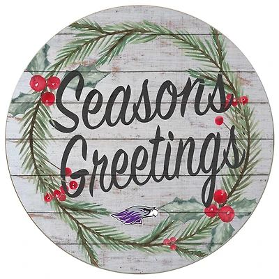 Wisconsin-Whitewater Warhawks 20'' x 20'' Season's Greetings Circle