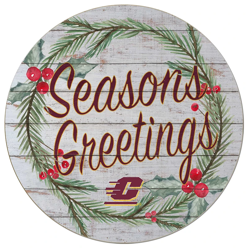 Central Michigan Chippewas 20'' x 20'' Season's Greetings Circle