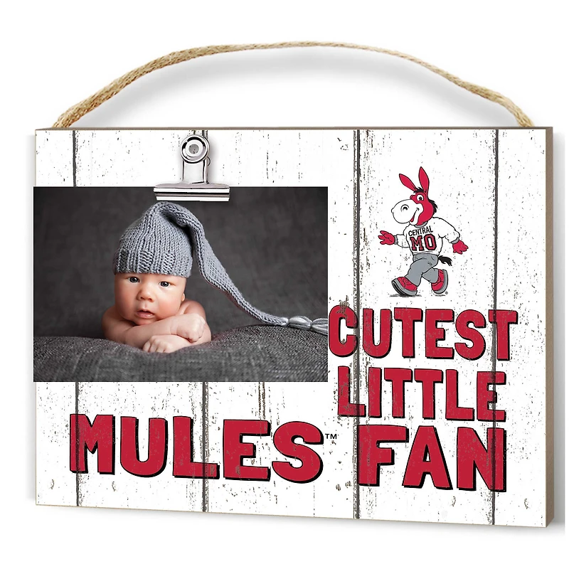 Central Missouri Mules 8'' x 10'' Cutest Little Fan Weathered Team Logo Clip Photo Frame