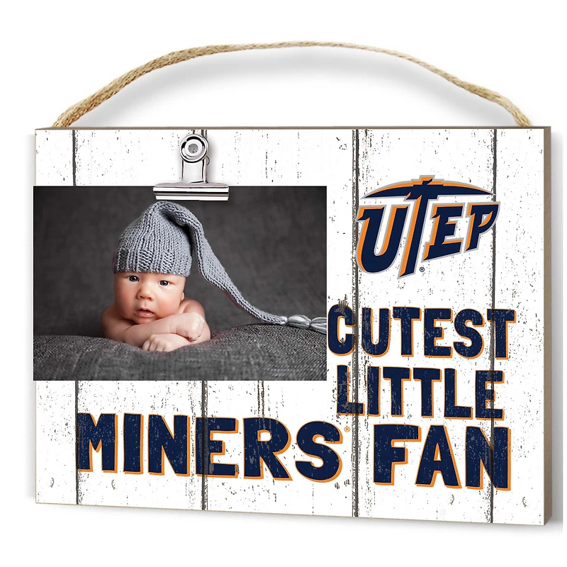 UTEP Miners 8'' x 10'' Cutest Little Fan Weathered Team Logo Clip Photo Frame