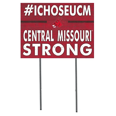 Central Missouri Mules 18'' x 24'' I Chose Lawn Sign