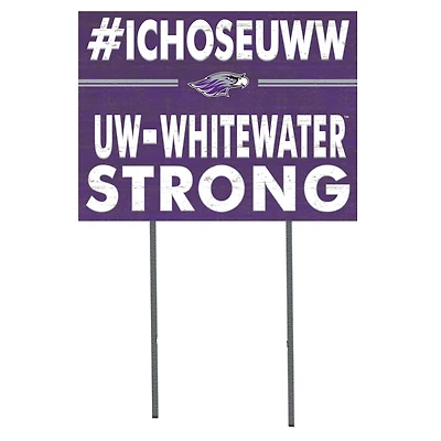 Wisconsin-Whitewater Warhawks 18'' x 24'' I Chose Lawn Sign