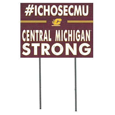 Central Michigan Chippewas 18'' x 24'' I Chose Lawn Sign