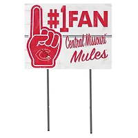 Central Missouri Mules 18'' x 24'' #1 Fan Yard Sign