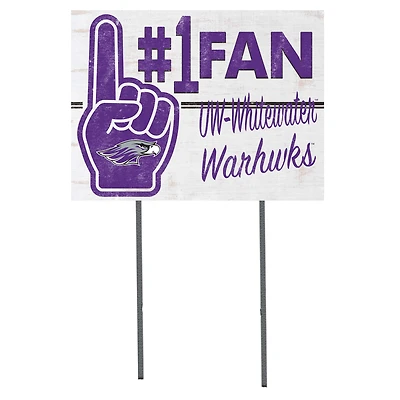 Wisconsin-Whitewater Warhawks 18'' x 24'' #1 Fan Yard Sign