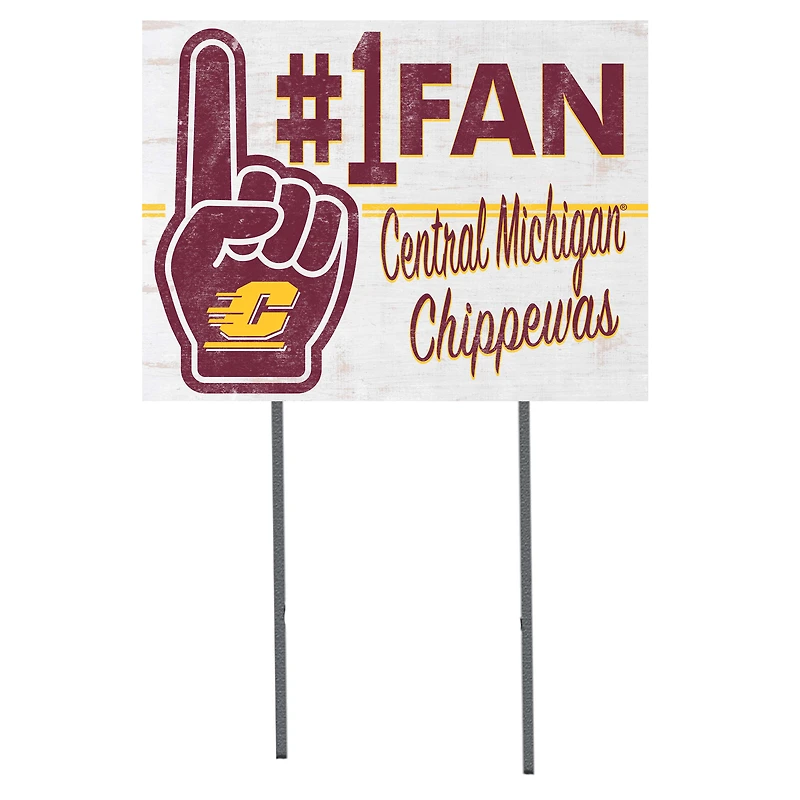 Central Michigan Chippewas 18'' x 24'' #1 Fan Yard Sign