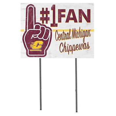 Central Michigan Chippewas 18'' x 24'' #1 Fan Yard Sign