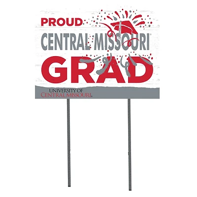 Central Missouri Mules 18'' x 24'' Proud Grad Yard Sign