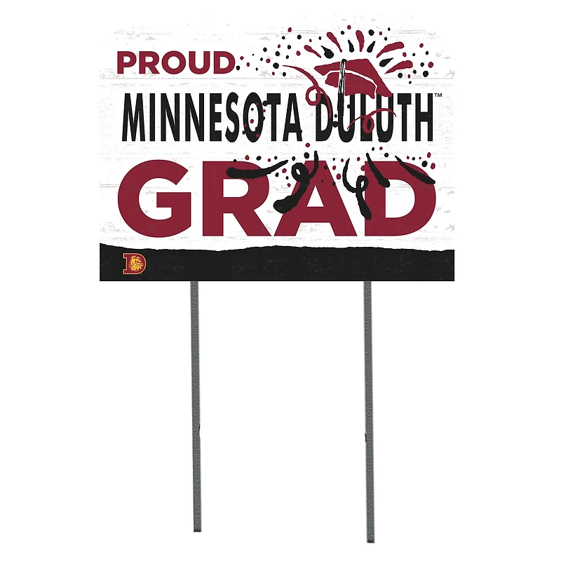 Minnesota Duluth Bulldogs 18'' x 24'' Proud Grad Yard Sign