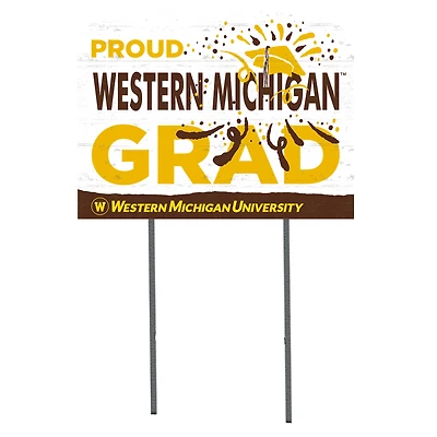 Western Michigan Broncos 18'' x 24'' Proud Grad Yard Sign