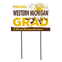 Western Michigan Broncos 18'' x 24'' Proud Grad Yard Sign
