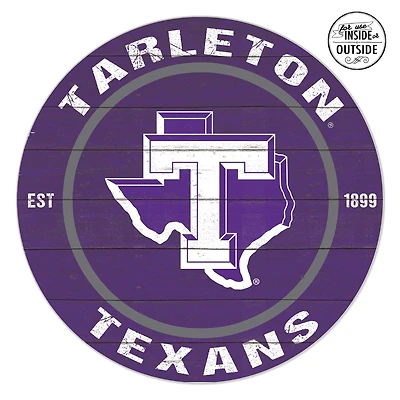 Tarleton State Texans 20'' x 20'' Indoor/Outdoor Team Color Circle Sign