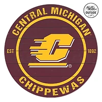 Central Michigan Chippewas 20'' x 20'' Indoor/Outdoor Team Color Circle Sign