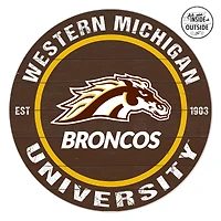 Western Michigan Broncos 20'' x 20'' Indoor/Outdoor Team Color Circle Sign
