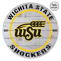 Wichita State Shockers 20'' x 20'' Indoor/Outdoor Weathered Circle Sign
