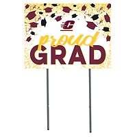 Central Michigan Chippewas 18'' x 24'' Grad Yard Sign