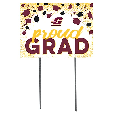 Central Michigan Chippewas 18'' x 24'' Grad Yard Sign