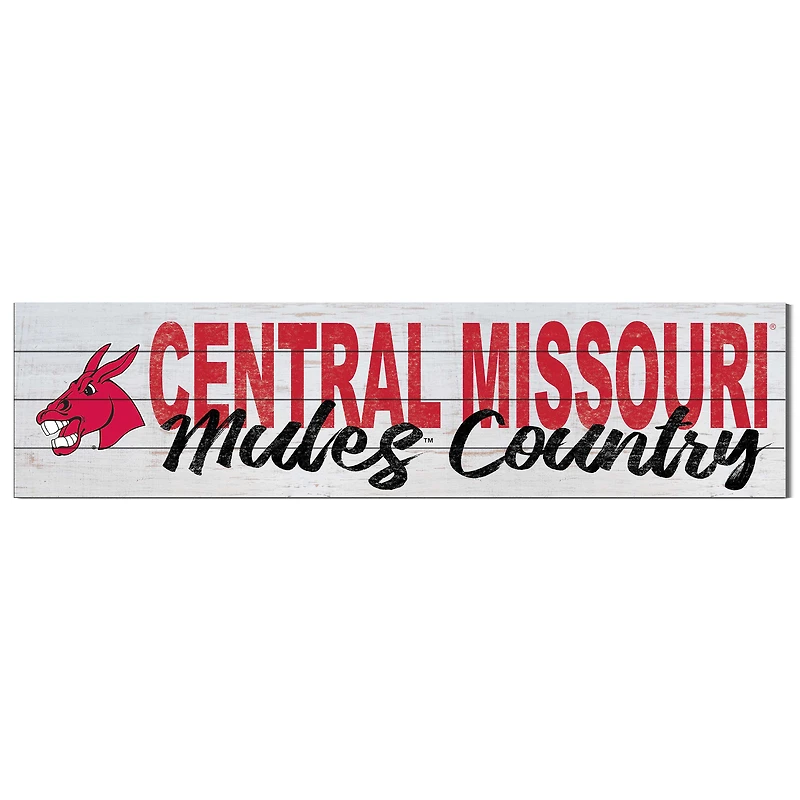 Central Missouri Mules 40'' x 10'' Logo Sign