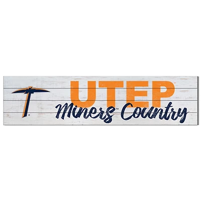 UTEP Miners 40'' x 10'' Logo Sign